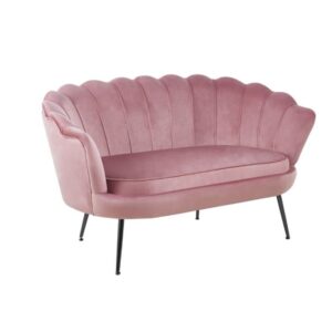 Sofa velvet (różowa) /nogi czarne/
