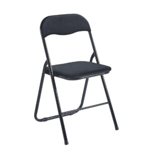 Krzesło składane velvet – Riviera 100 czarne