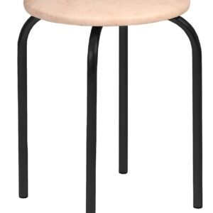 Taboret (beż) – czarny stelaż
