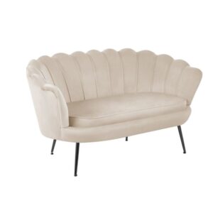 Sofa velvet (beżowa) /nogi czarne/