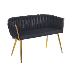 Sofa velvet – Riviera 100 czarna