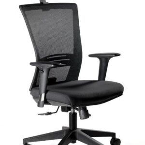Fotel biurowy ERGONIC, ergonomiczny, czarny