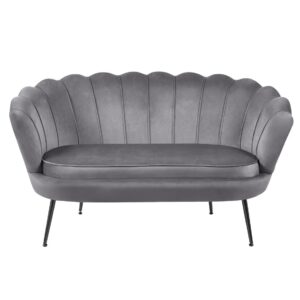 Sofa velvet (szara) /nogi czarne/