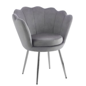 Fotel velvet (S) – Riviera 91 szary