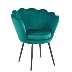 Fotel velvet (zielony) /nogi czarne/