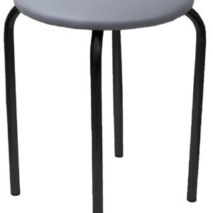 Taboret (eco szary) – czarny stelaż