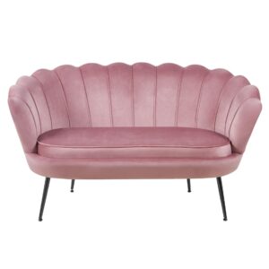 Sofa velvet (różowa) /nogi czarne/
