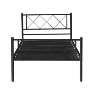 Łóżko metalowe 90×200 (czarne)