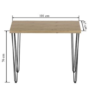 Stół (dąb artisan + nogi III) 67×101