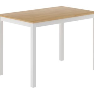 Stół drewniany 70×110 – dąb naturalny + biały