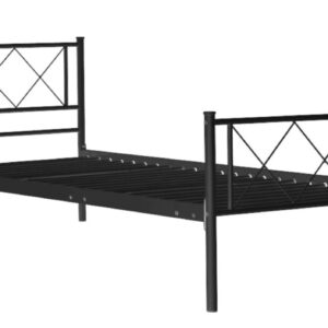 Łóżko metalowe 90×200 (czarne)