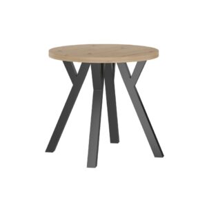 Stół  okrągły (dąb artisan + nogi Y) Fi80