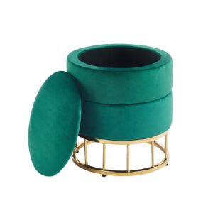 Pufa velvet (zielona)