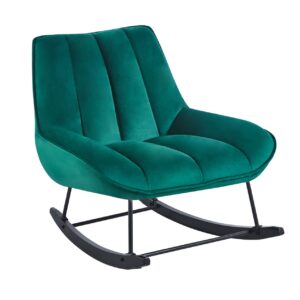 Fotel bujany velvet (zielony)