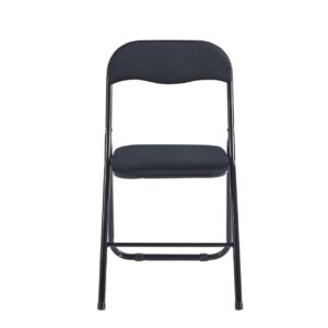 Krzesło składane velvet – Riviera 100 czarne