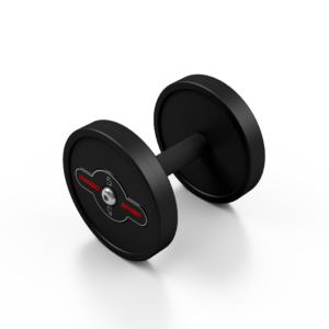 Hantla stalowa gumowana 5 kg czarny mat – Marbo Sport