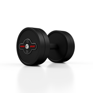 Hantla stalowa gumowana 10 kg czarny mat – Marbo Sport