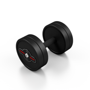 Hantla stalowa gumowana 10 kg czarny mat – Marbo Sport