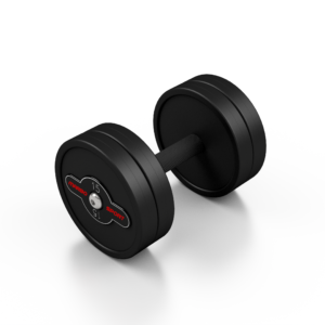 Hantla stalowa gumowana 15 kg czarny mat – Marbo Sport