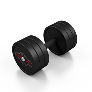 Hantla stalowa gumowana 22,5 kg czarny mat – Marbo Sport