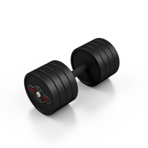 Hantla stalowa gumowana 32,5 kg czarny mat – Marbo Sport