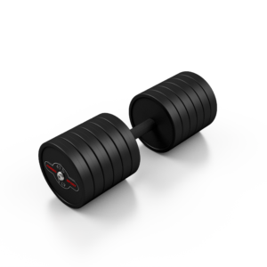 Hantla stalowa gumowana 47,5 kg czarny mat – Marbo Sport