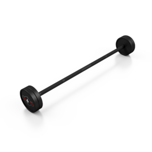 Sztanga gumowana prosta 15 kg czarny mat – Marbo Sport