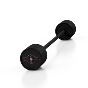Sztanga gumowana prosta 45 kg czarny mat – Marbo Sport