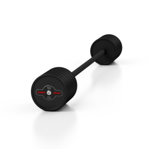 Sztanga gumowana prosta 50 kg czarny mat – Marbo Sport