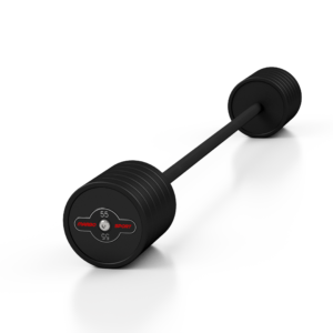 Sztanga gumowana prosta 55kg czarny mat – Marbo Sport