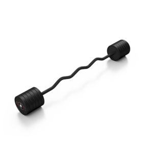 Sztanga gumowana łamana 50 kg czarny mat – Marbo Sport
