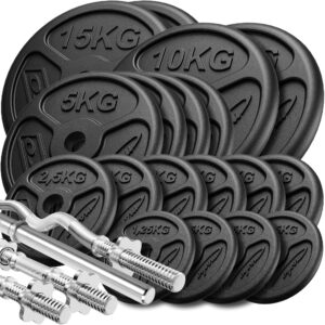 Zestaw gryfów wzmocnionych i obciążeń slim 113 kg – Marbo Sport