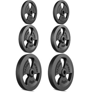 Zestaw obciążeń żeliwnych kierownica 60 kg / 2 x 15 kg + 2 x 10 kg + 2 x 5 kg – Marbo Sport