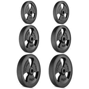 Zestaw obciążeń gumowanych 60kg / 2 x 15 kg + 2 x 10 kg + 2 x 5 kg – Marbo Sport