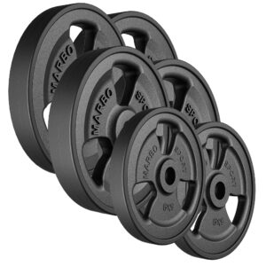 Zestaw obciążeń gumowanych 60kg / 2 x 15 kg + 2 x 10 kg + 2 x 5 kg – Marbo Sport