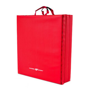 Materac gimnastyczny składany twardy z rzepami 180 x 60 x 5 cm czerwony – Marbo Sport
