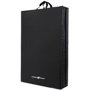 Materac gimnastyczny składany twardy z rzepami 180 x 90 x 5 cm czarny – Marbo Sport