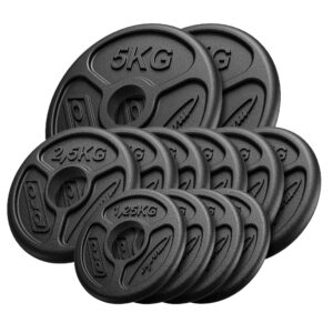 Zestaw obciążeń żeliwnych olimpijskich 30 kg / 2 x 5 kg + 6 x 2,5 kg + 4 x 1,25 kg – Marbo Sport