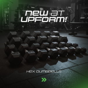 Hantla żeliwna gumowana HEX 15 kg – UpForm